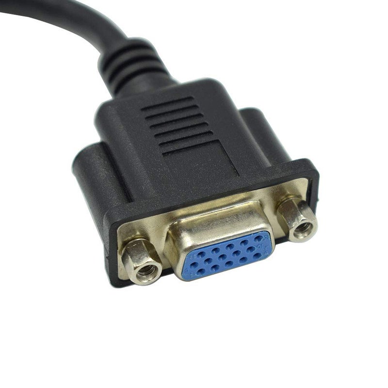 Hxchen 30cm/1ft 15Pin VGA Extension Cable, Male to Female Cable - Image 2